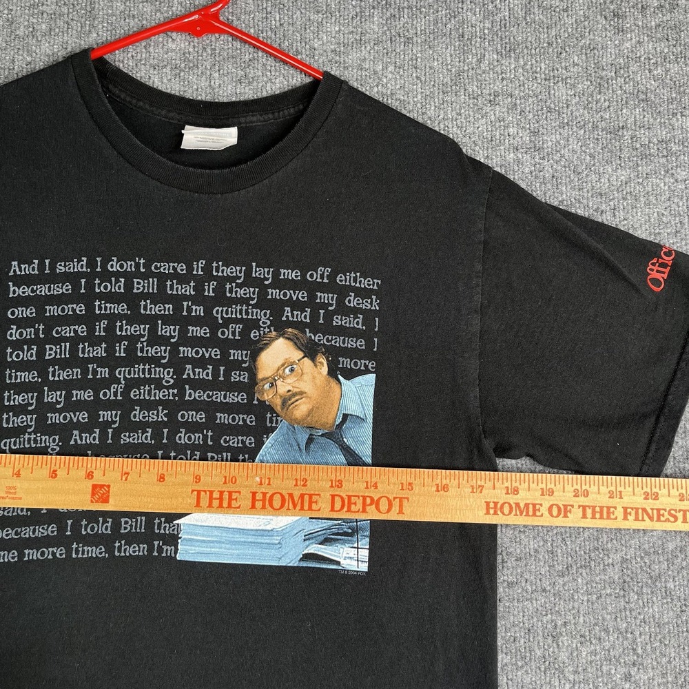 Vintage 00s Office Space Promo T Shirt 2004 Milton Red Stapler Movie Size Small - Picture 5 of 7